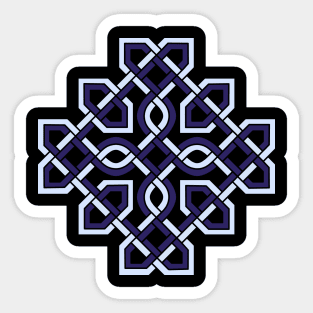 Celtic Cross Weaved Blue Sticker